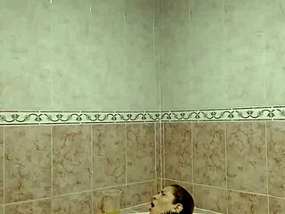 Prostituată cu fund mare geme şi se bucură de penis într-o baie fierbinte