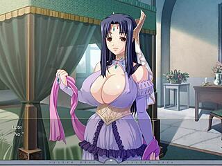 Busty eroge explores her fantasy in this hentai video