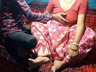 Red saree Bengali wife gets hardcore fucked on webcam