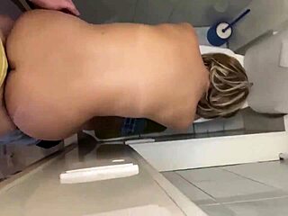 Step mom gives anal to her stepson in the toilet