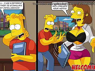 Welcomix's Simpsons-porno neemt een wilde rit in college-porno