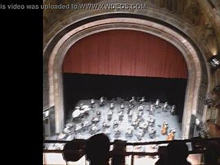 Busty babe enjoys a Beethoven concert in Cdmx's fine arts center