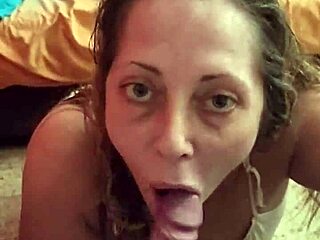 Amateur Spanish blonde loves to suck and make good guys cum in her mouth