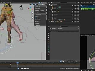 Mei's first 2h of work on Blender with the rope dude