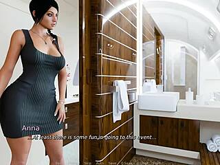 Corruption and assfucking in a porn game with Anna exciting affection