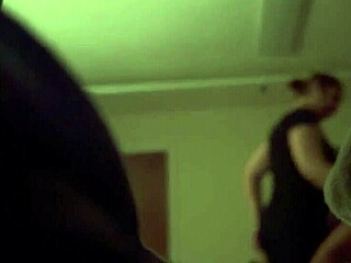 Big black cock dominates in a spy cam massage