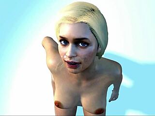 Емилия Кларкс горещо свършва на лицето ми в 3D анимация