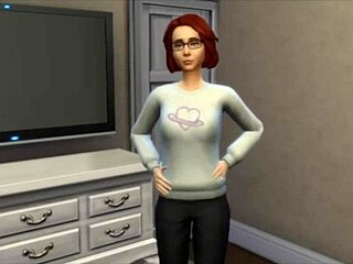 Sims 4 tecknad porr med en tonårsflicka som förför sin granne