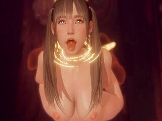 Orgasme intense d'Alanas en 3D hentai non filtré