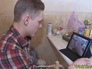 Russian girlfriend gets restrained and pussyfucked in a fantasy